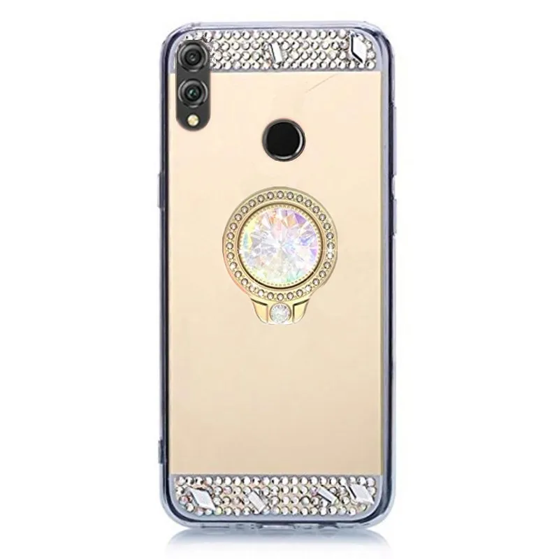 Алмазное блестящее зеркальное покрытие для Huawei Y9 2019 JKM LX1 чехол Honor 8X 8C 8A 7s 20 10i 20i P20