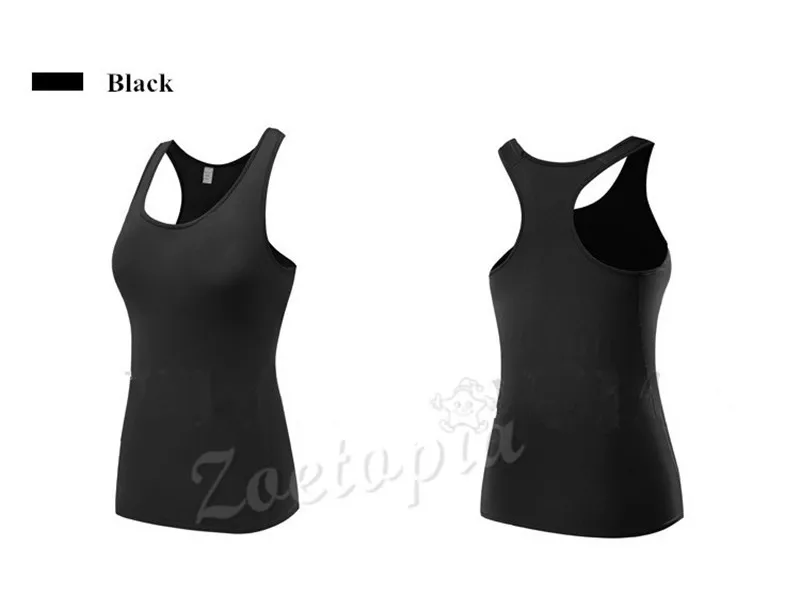 Женские футболки без рукавов для йоги, спортивные, для фитнеса, базовый слой, для тренировок, для спортзала, спортивная одежда для бега, топы, рубашки для женщин, быстросохнущие майки - Цвет: Black 2