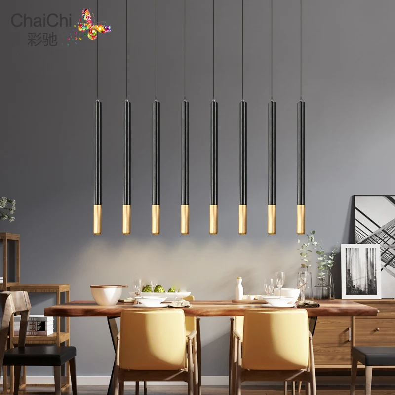 

Nordic personality hotpot restaurant receptionist cylindrical bar bar restaurant their single head led art chandelier