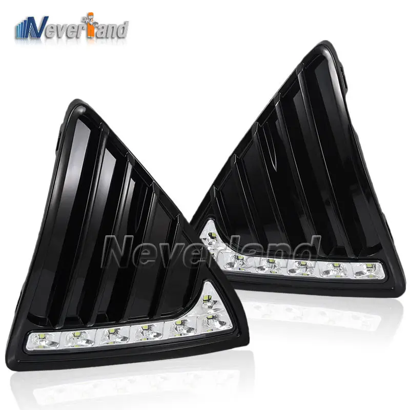 

One Set 12V DRL LED Car Light DRL Daytime Running Lights For Ford Focus 2012 2013 with Fog Light Car Styling Free shipping D20