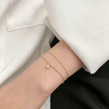 Xiaozhong дизайн хрусталь белый камень браслет женский чистый красный модный высококлассный Корейский темперамент простой холодной волны