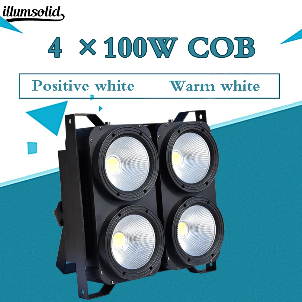 4 Olhos Par Levou Luz 4×100 w Blinder Professional Combinação Positiva Branco e branco Quente
