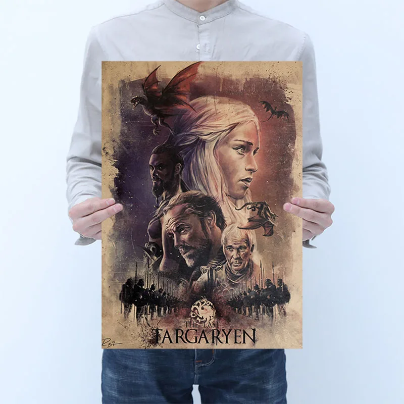 

mling 1PC Modern Wall Art Home DecorationGame of Thrones Poster Living Room Canvas Painting Cafe Bar Home Decor Painting