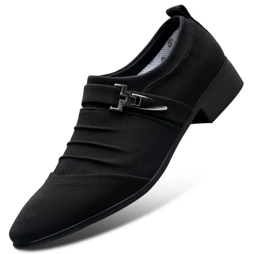 Мужские свадебные модельные туфли, Классические итальянские деловые туфли-оксфорды, мужские деловые туфли на плоской подошве, британский стиль, большие размеры 38-48 - Цвет: Black