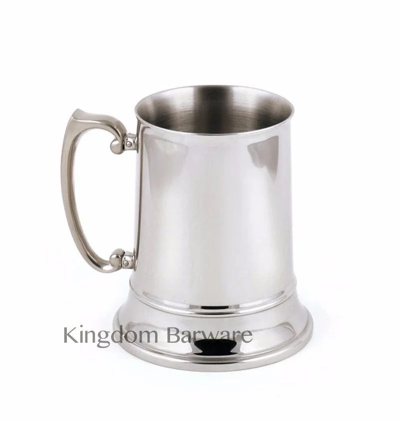 

450ml Tankard Stein Double Wall Stainless Steel Beer Mug Cocktail Breakfast Milk Mugs with Handgrip Coffee Cup Bar Tool
