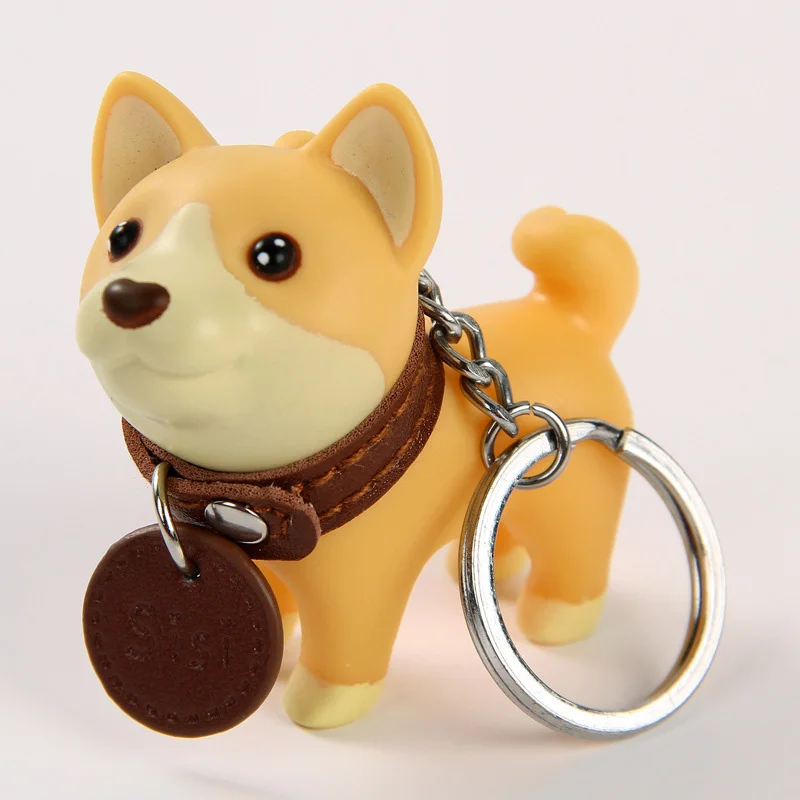 

150pcs Cute Dog Pet Puppy Keychain Pendant Creative Car Key Pendant Cartoon Keyring Bull Terrier Siberian husky Shiba Inu