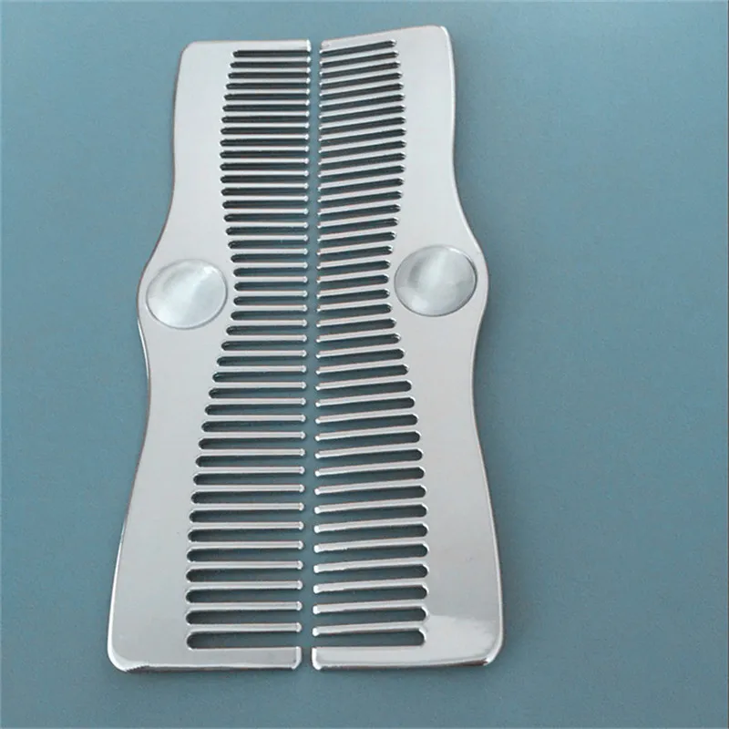

ZGTGLAD Men's mustache Comb stainless steel metal portable creative card comb anti-static small comb