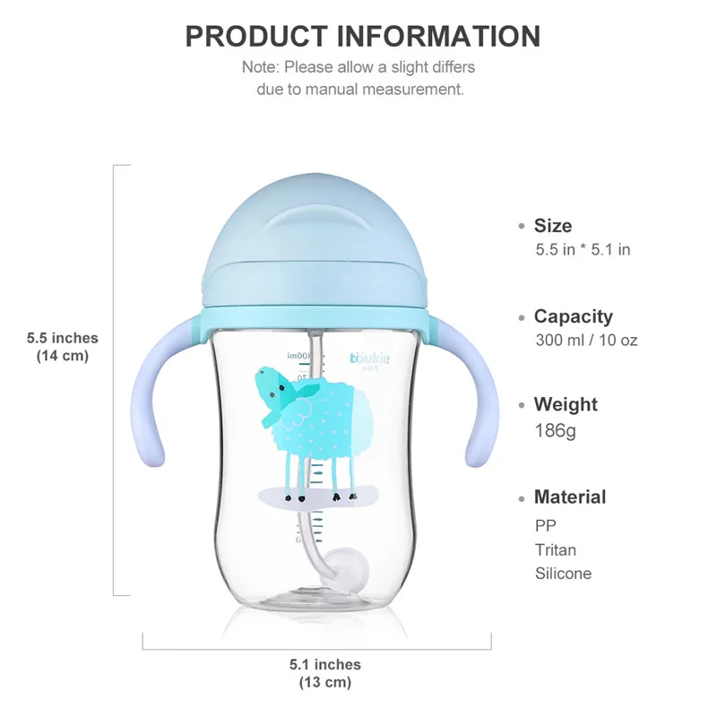 300 мл для питание новорожденного чашка с трубочкой дети учатся для кормления питья бутылка с ручкой для новорожденных детский учебный Поильник