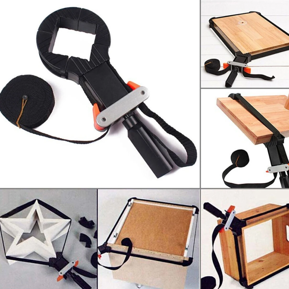 Hand Tools Multi function Belt Clamp Woodworking Quick Adjustable Band Clamp Polygonal clip 90 Degrees Hand Tools Multi function Belt Clamp Woodworking Quick Adjustable Band Clamp Polygonal clip 90 Degrees