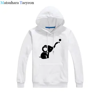 

Matsuhara Taeyeon Brand Men Leisure Long sleeved Sweatshirt Elephant Bubble tax stamp Hoodies
