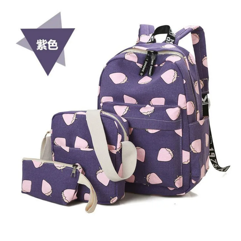 Mochila 3 шт./компл. модные женские рюкзаки Женская Повседневная дорожная сумка