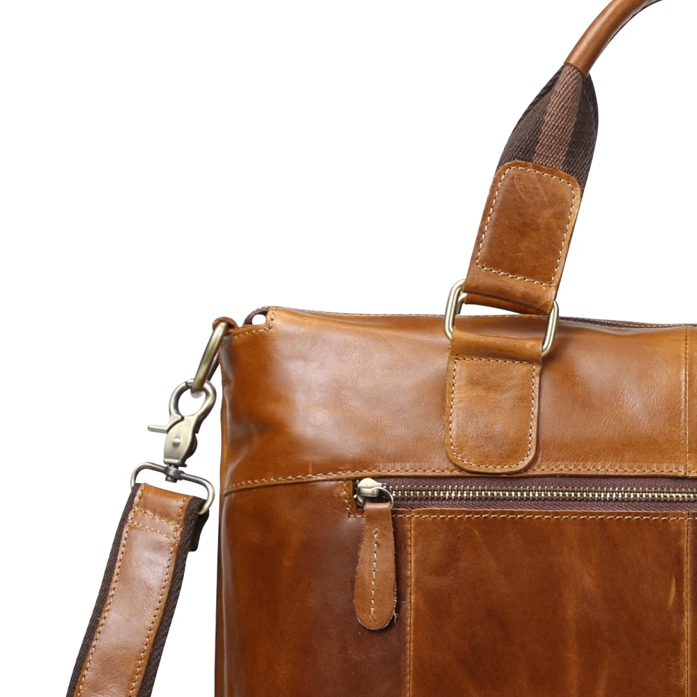  JOYIR Genuine Leather Men Bag Messenger Bag Briefcase Men Laptop Bag Leather Office Shoulder Bags F