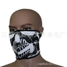 100 шт/партия SBR Лыжная маска дьявола маска череп печать черный белый оптом хип CS