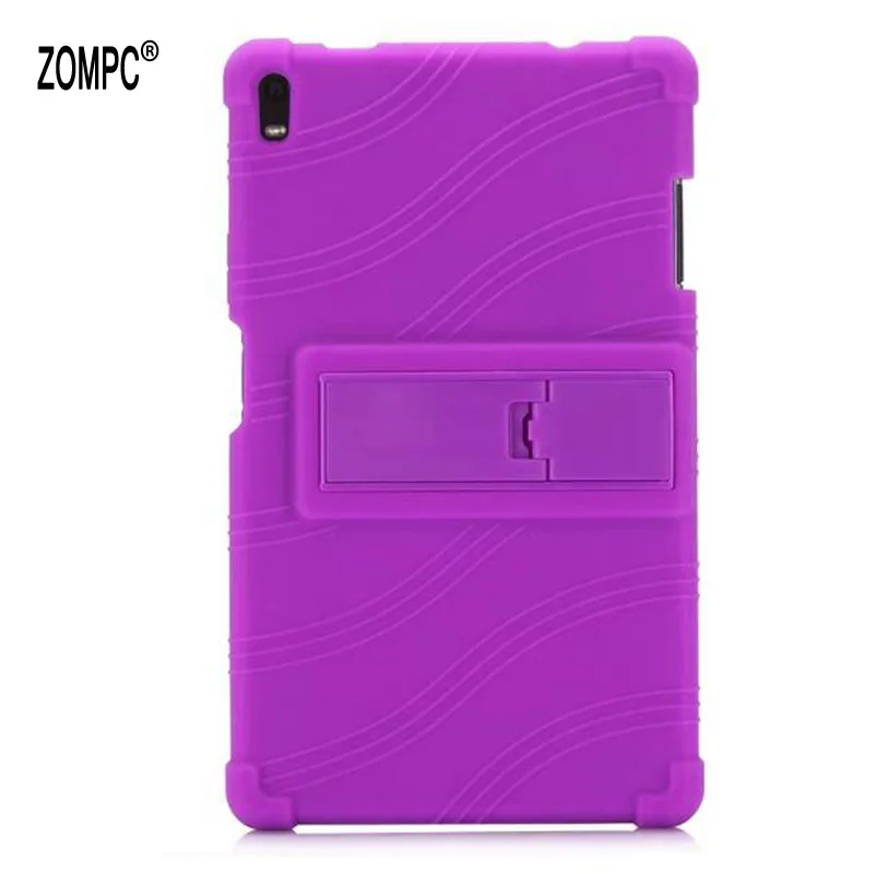 Stand Shell Ultra Slim Luxury Silicon Soft Cover Back Smart Silicone Case For Lenovo Tab 4 8.0
