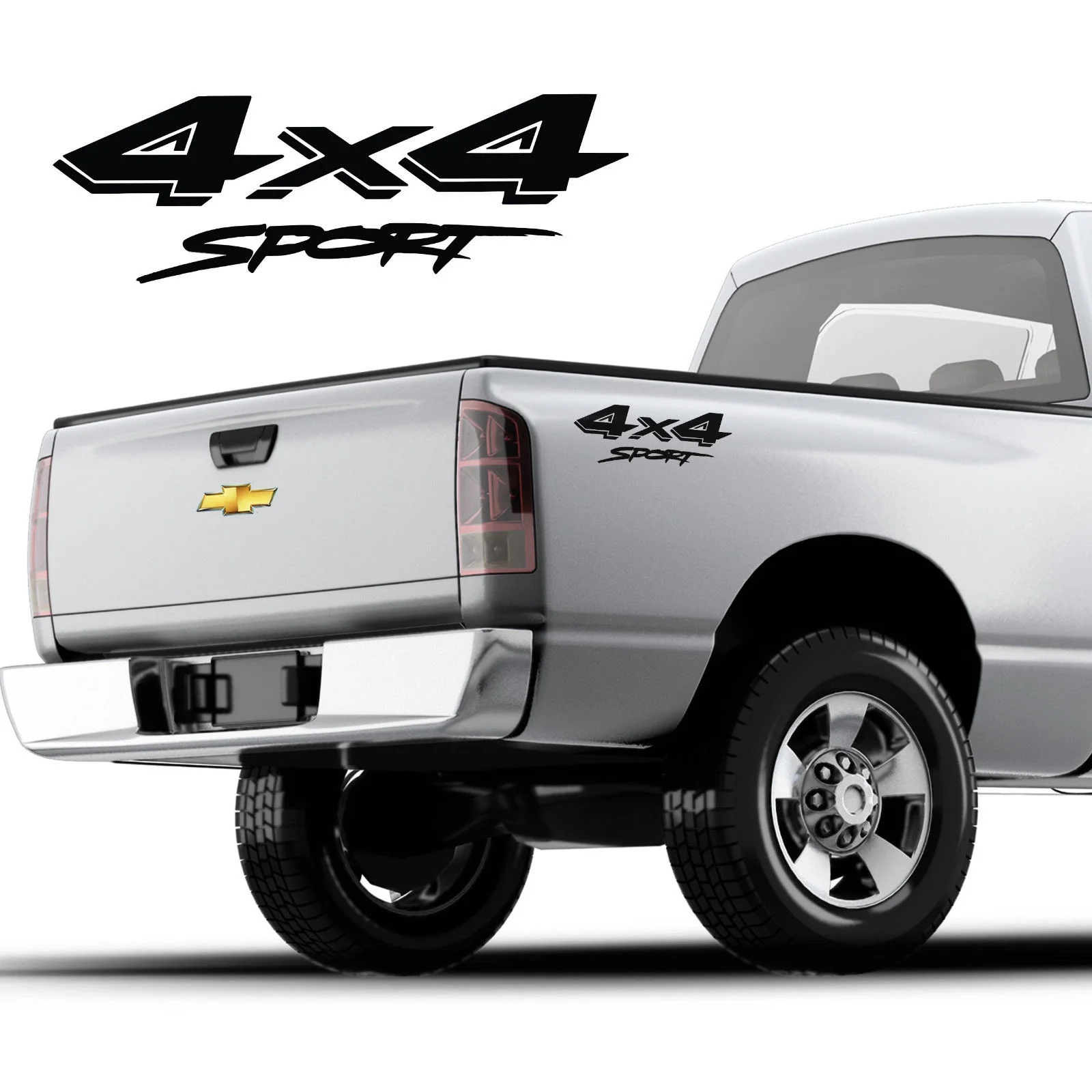 Для (2 шт.) 4X4 Dodge Dakota Спортивная наклейка подходит для любой модели F150 F250 Chevy GMC |