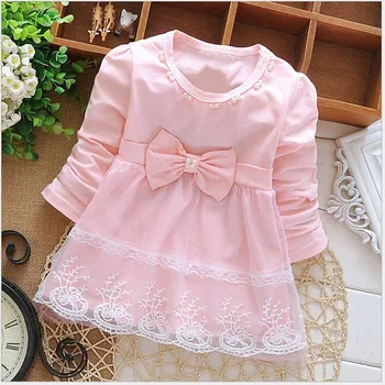 Newborn Baby Girl Pink Color Dress Party And Birthday Wear