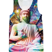 3d модные Костюмы Галактическая Майка Будда трип пространства сорняк-тематические красочная безрукавка летнее Джерси для Для женщин Для мужчин
