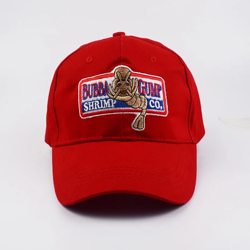 1994 BUBBA GUMP бейсбольная кепка с креветками для мужчин и женщин, спортивные шапки, летняя Кепка с вышивкой, повседневная Кепка Forest Gump, кепки, костюм - Цвет: Красный