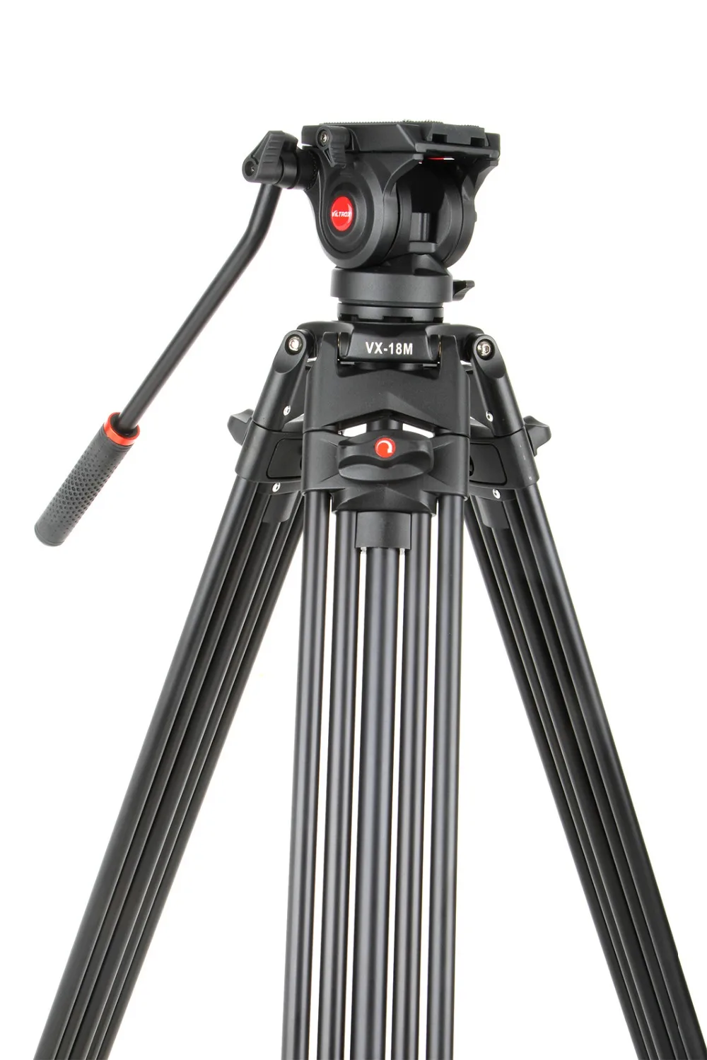  1.8M Viltrox VX-18M Pro Heay Duty Aluminum Video Tripod + Fluid Pan Head + Carry Bag for Camera DV 