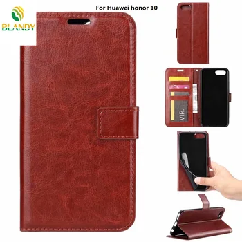 

100pcs/lot For Huawei Y6 2018 crazy horse Wallet Leather TPU cover Case For Huawei Y5 2018 honor 10