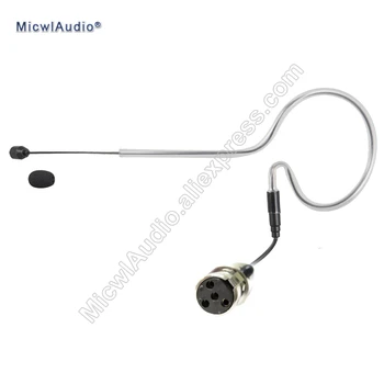 

Single Headset Earhook Microphone Conference Stage Headworn Headphone Mini 4Pin XLR for Shure TA4F Black MicwlAudio SE-002