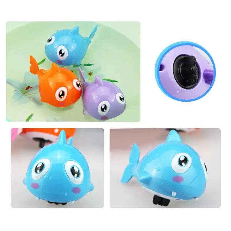 Cute Cartoon Funny Baby Bath Cute Toy Wind Up Toy Swimming Animal Fish