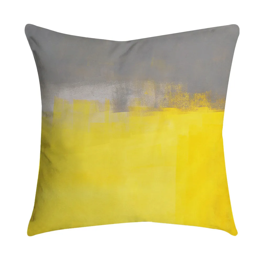 Yellow Pillow Case Sofa Car Waist Throw Cushion Cover Home Decor Cushion Cover Home Decor Наволочка