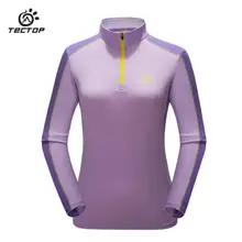 TECTOP/весенне-осенние женские спортивные футболки с длинным рукавом, быстросохнущие эластичные дышащие футболки, походные тройники для кемпинга