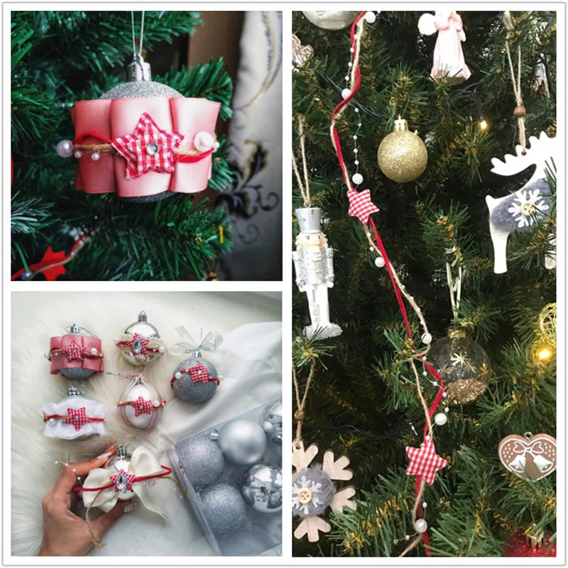 

Christmas Chain Ribbon For Handmade DIY Christmas Tree Decoration Ribbons Happy New Year To 2020 Decor Supplies