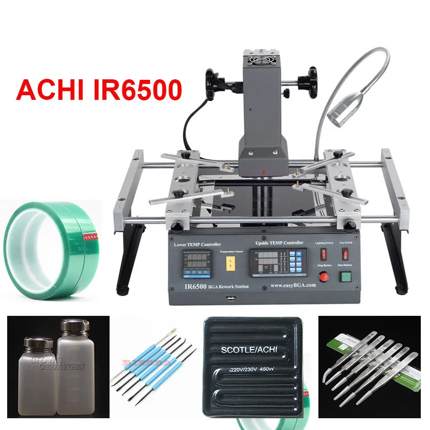 US $721.92 ACHI IR6500 Infrared BGA Soldering Rework Station Flux For Motherboard Chip PCB Refurbished Repair System Solder Welding