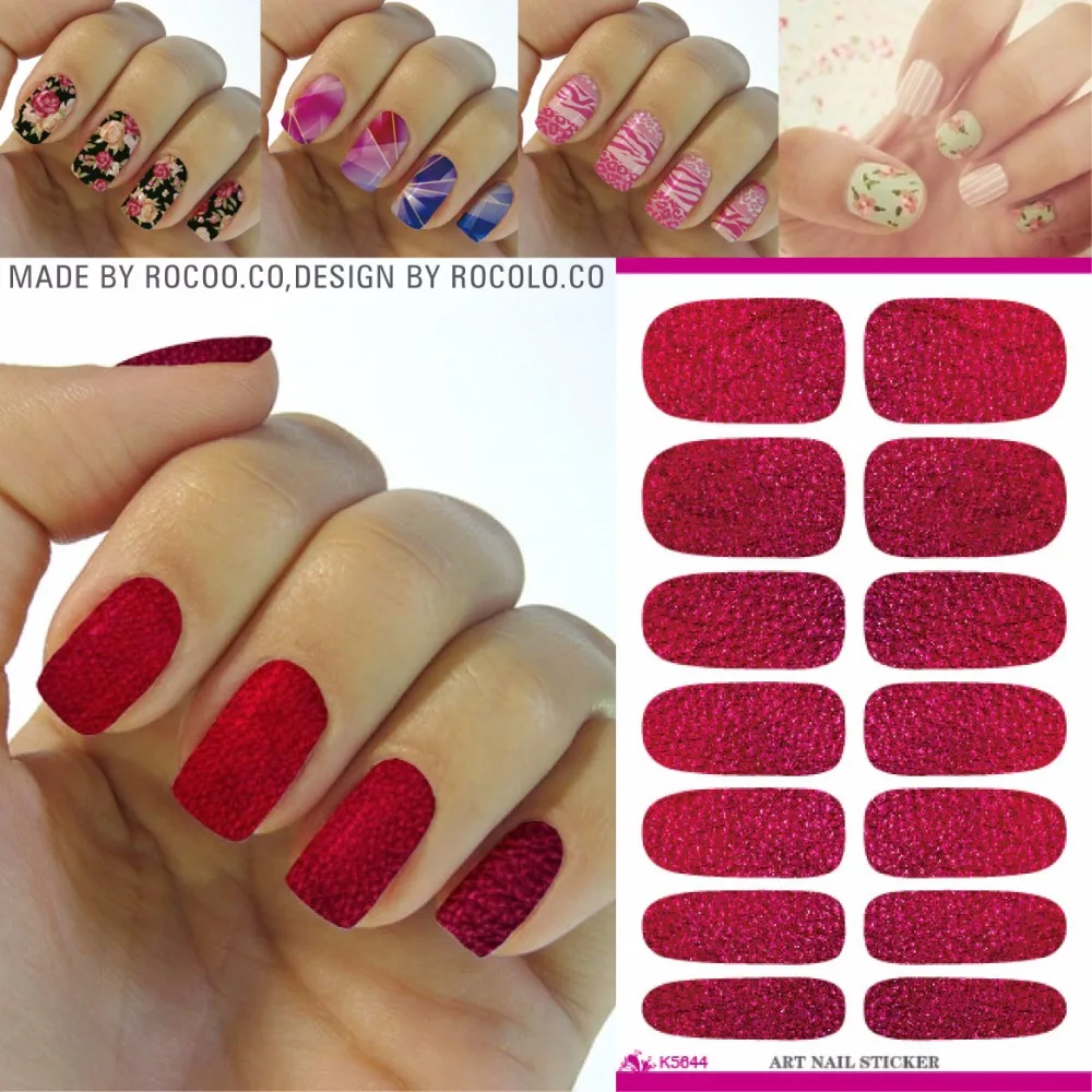 Наклейки для ногтей Rocooart K5644 Mystery Red Blood переводные наклейки Ретро стиль полное