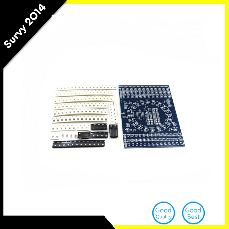 

Smart Electronics CD4017 Rotating LED SMD NE555 Soldering Practice Board DIY Kit Funny Skill Training Electronic Suit