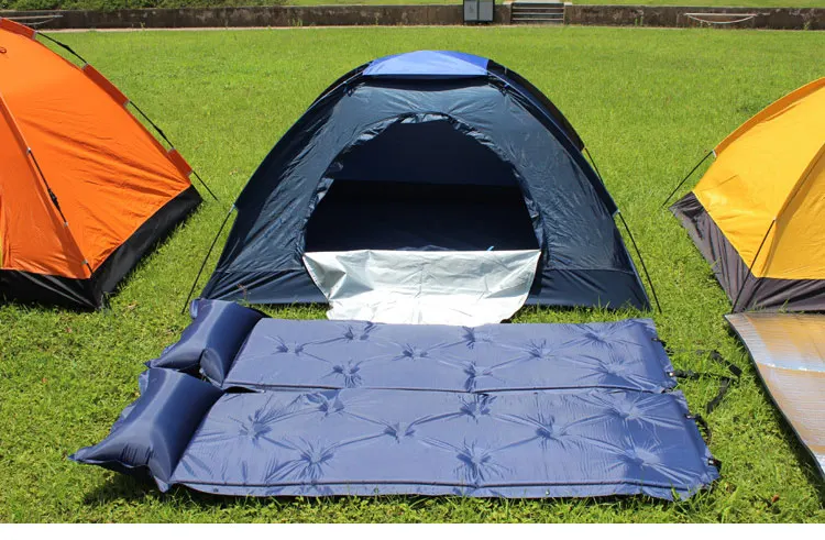 Água com Travesseiro ao ar Livre Pad à Prova Único Acampamento Piquenique Tenda Cama Inflável Almofada Colchão Macio Dobrável Dormir Mat d' 9 Toys & Sports