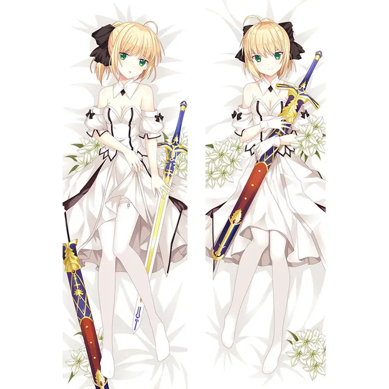 

Anime fate/stay night pillow Covers Fate/Grand Order/Zero Sexy 3D Double-sided Bedding Hugging Body pillowcase Customize FT09A