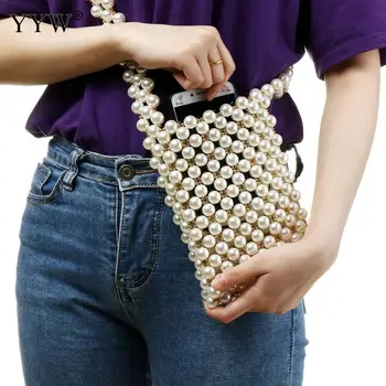 

Plastic Pearl Crossobody Bags for Women 2018 Cell Phone Bag Luxury Handbags Women Messenger Bags Designer Party Shoulder Bag