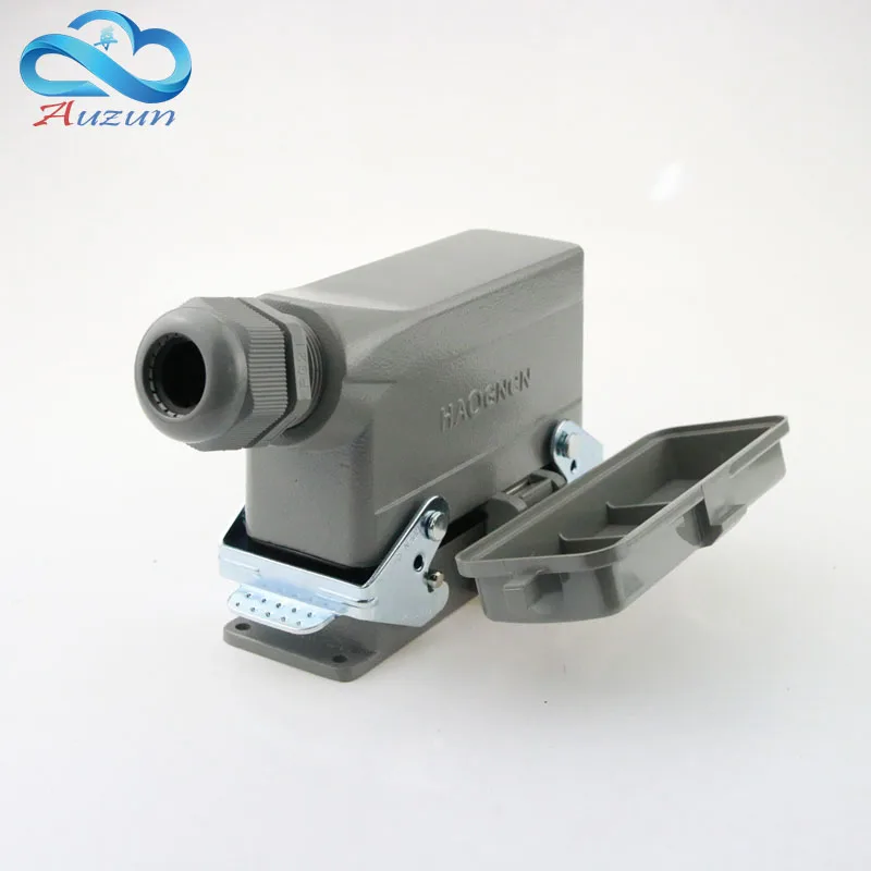 Heavy duty connector H24B HE 024 1 with cover 24 core base line measure double current