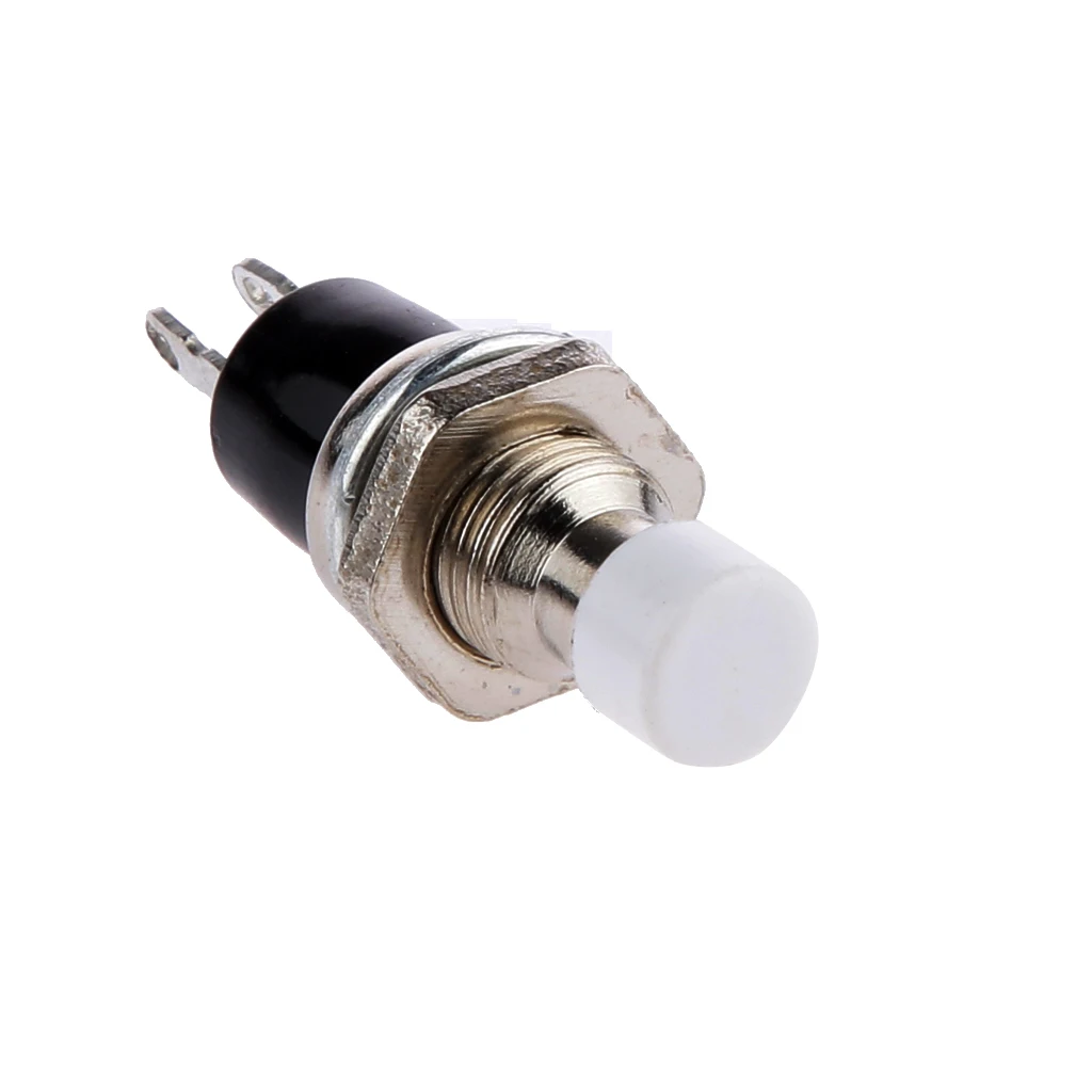 Mini Momentary Push Button Switches Push on Release off Pack of 10 White