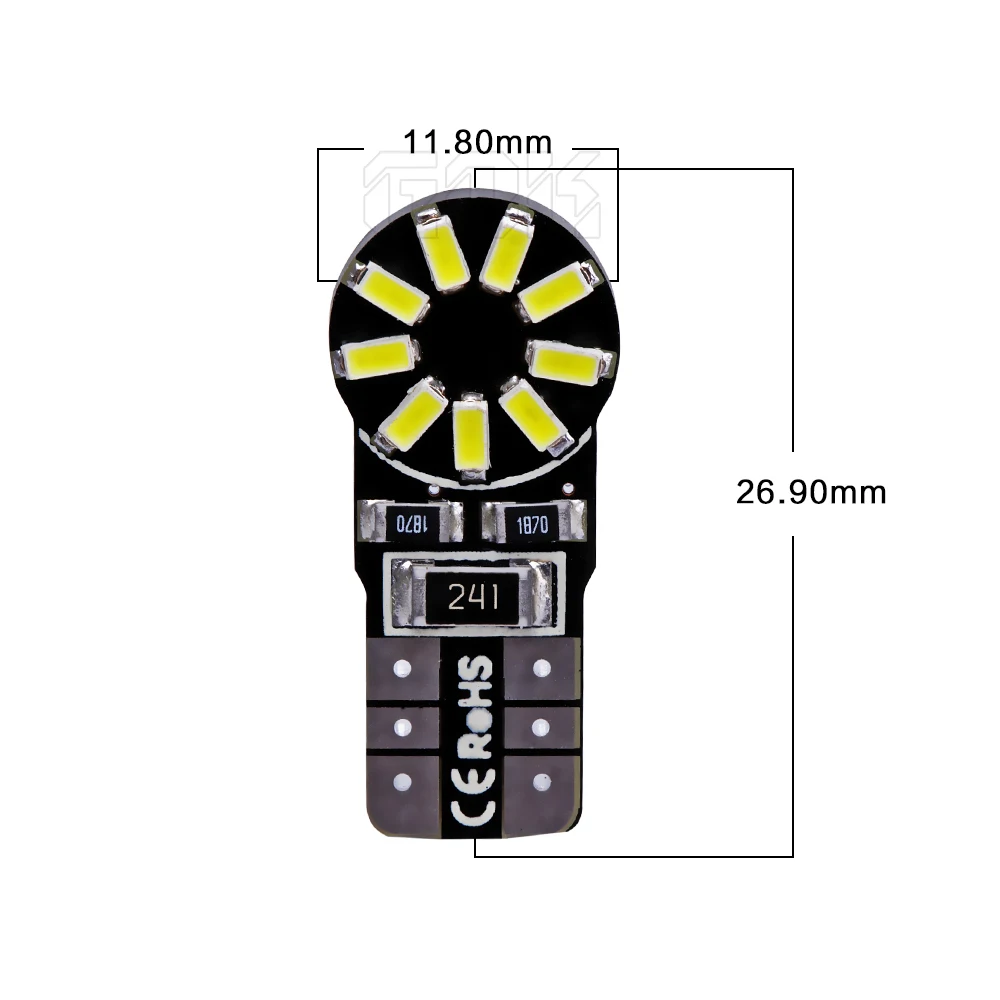 T10 canbus led 18led 3014smd t10 Светодиодные, под шину canbus, для автомобиля света с поверхностным монтажом+ w5w 194 t10 18smd Светодиодная лампа без ошибок OBC 100 шт./лот