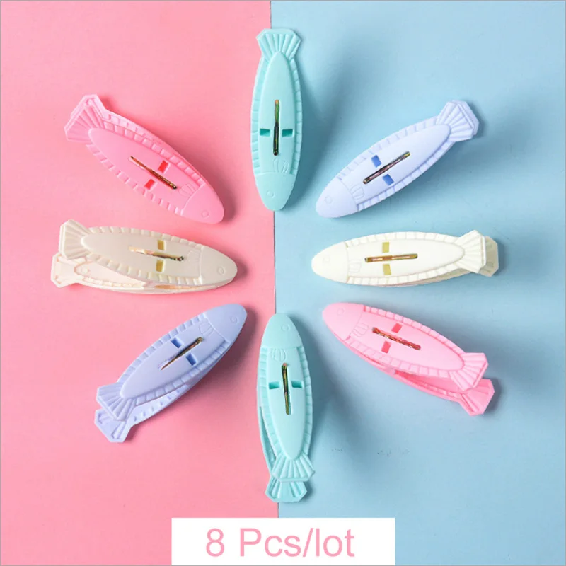 

8Pcs/lot Fish shape Laundry Clothes Pins Color Hanging Pegs Clips Heavy Duty Clothes Pegs Plastic Hangers Racks Clothespins