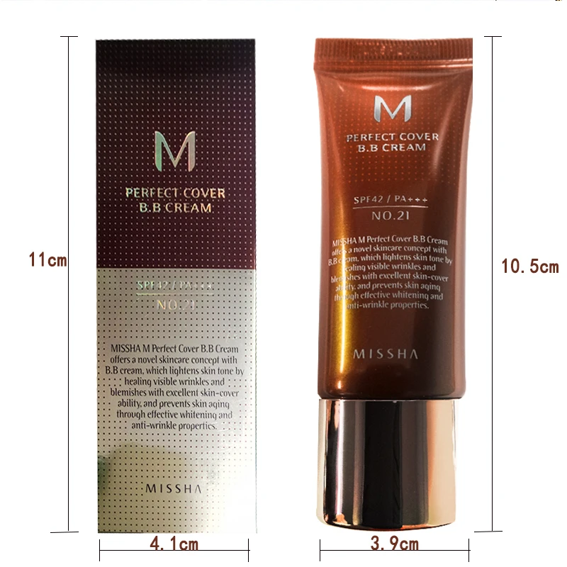 Beli Missha M Perfect Cover BB Cream Ukuran Sampel 20 Ml SPF42 PA + + + (No 21 Light Beige) foundation Makeup Cream Korea Kosmetik