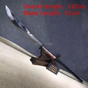 

62HRC Sharp Chinese Broadsword Pair Groove Manganese Steel Blade