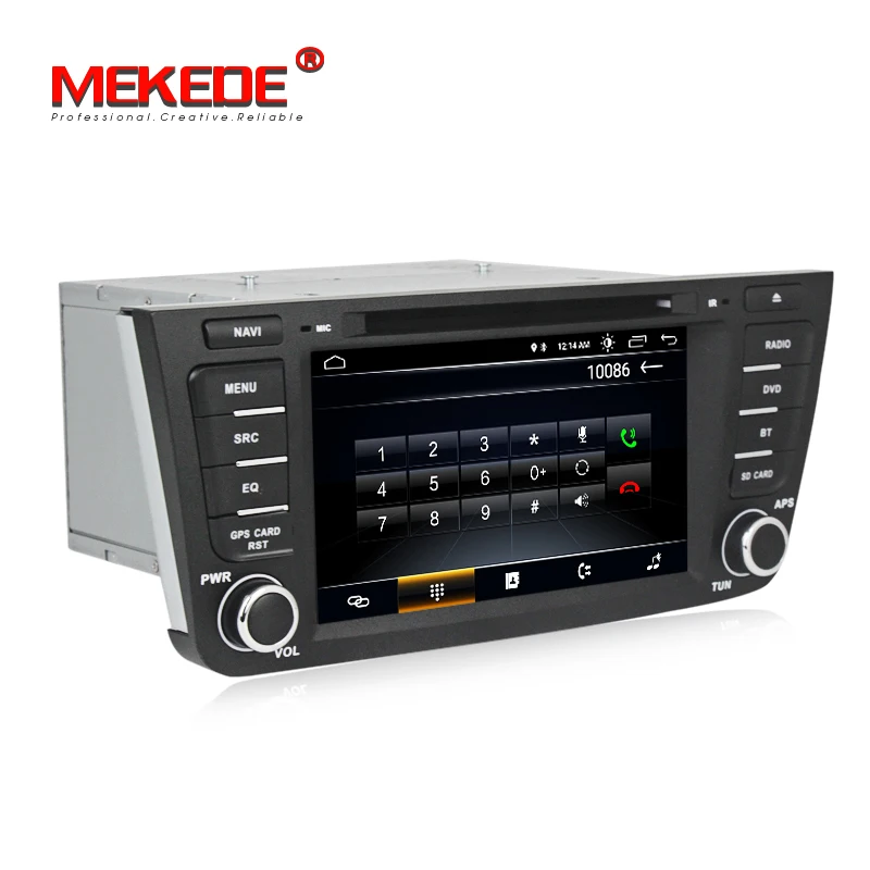 Perfect MEKEDE 1024x600 Quad core Android 8.1 2 DIN Car DVD player For Geely Emgrand X7 EX7 GX7 with WIFI GPS BT stereo Car radio+8G map 5
