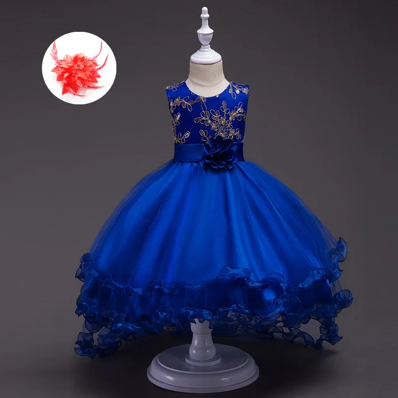 American Girl церемония вечерние платья для Для Свадьбы Дети принцесса элегантная одежда детское праздничное платье девочек Размеры от 3 до 12