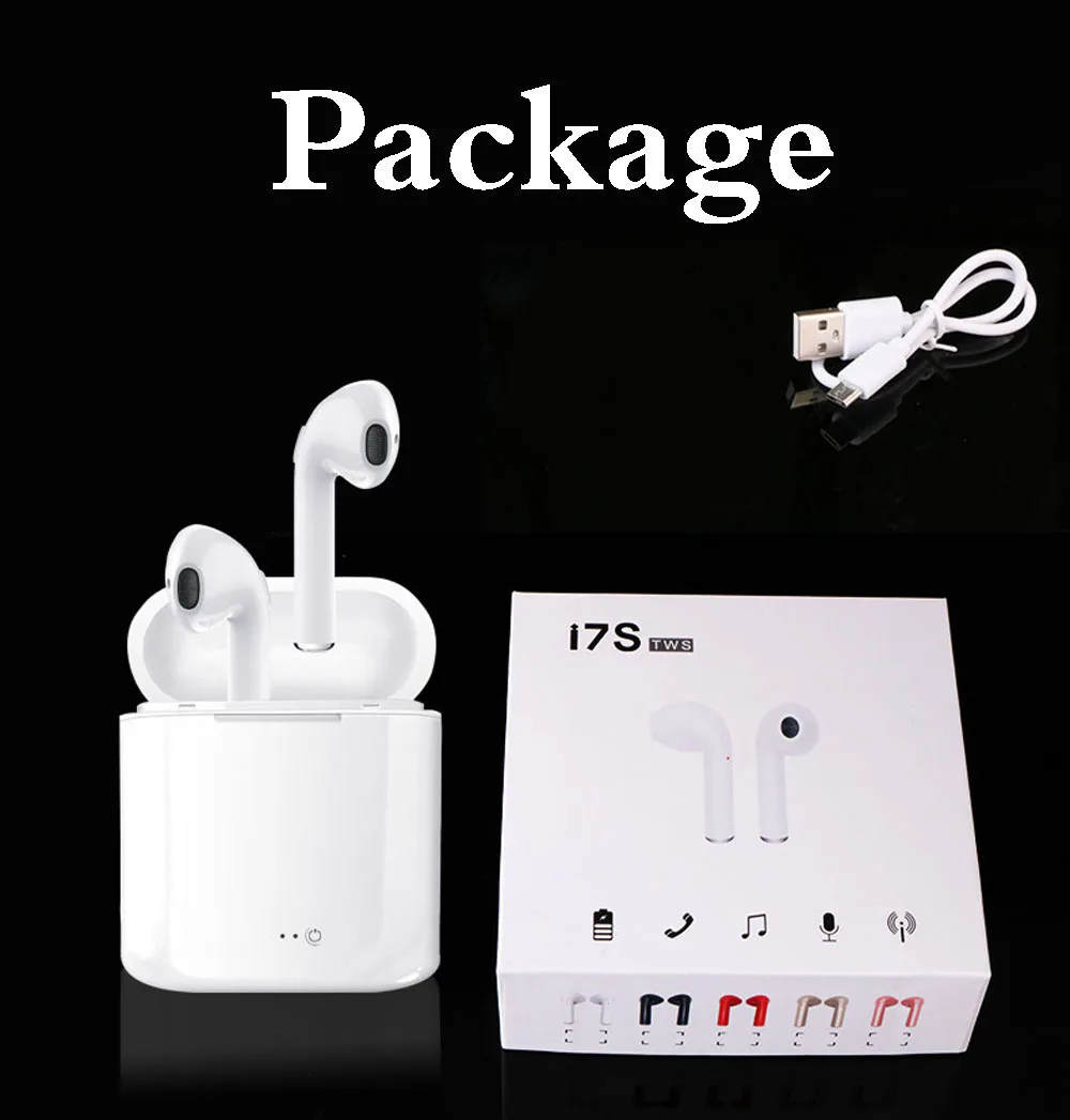 i7 i7s TWS Wireless Bluetooth Earphones In-Ear Music Earbuds Set Stereo Headset for iphone X 6 7 8 Samsung Xiaomi Retail Box i7 i7s TWS Wireless Bluetooth Earphones In-Ear Music Earbuds Set Stereo Headset for iphone X 6 7 8 Samsung Xiaomi Retail Box