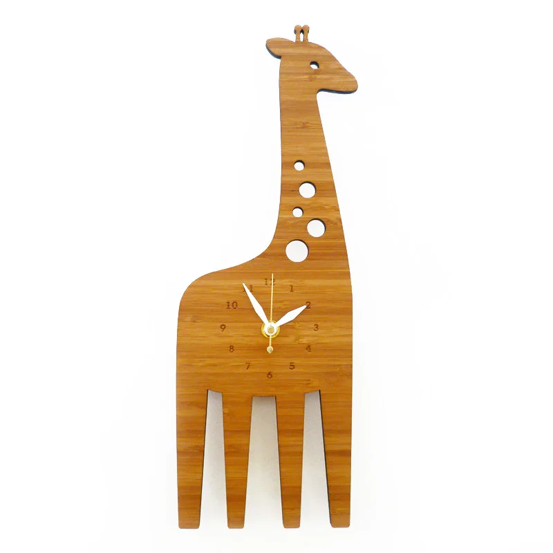 Buy Giraffe clock Jungle animals clock wall decoration Kids gift room clock