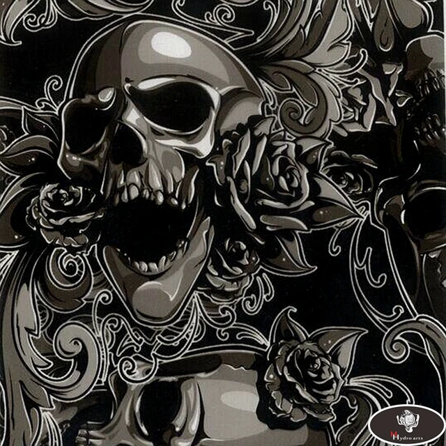 Free shipping!SKULL Hydrographic Film Water Transfer Printing Film Aqua