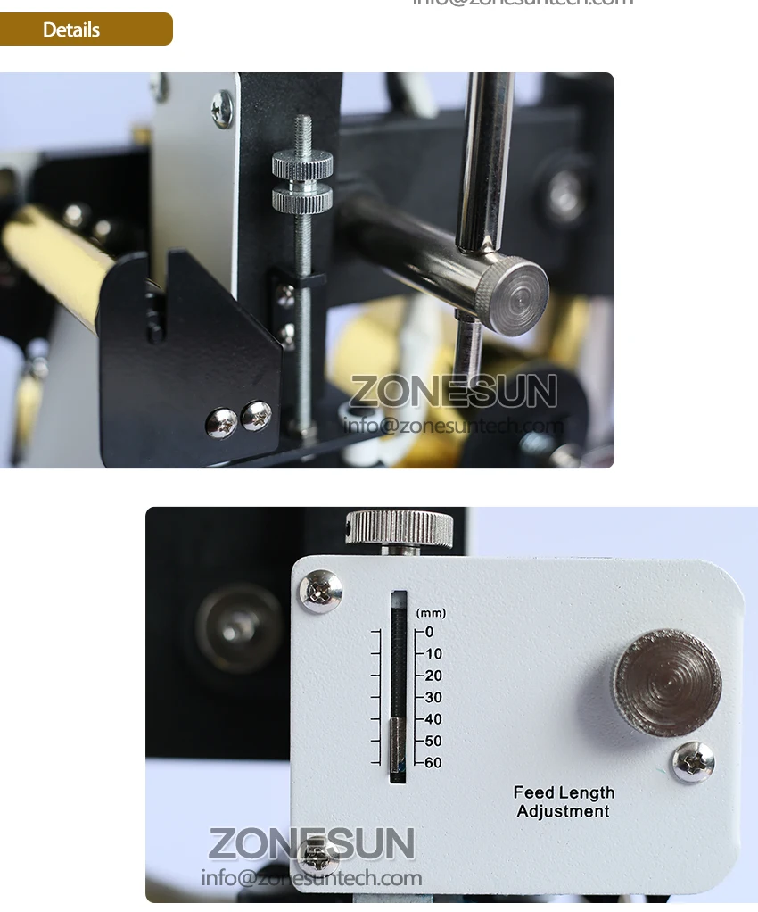 detail of card hot stamping machine