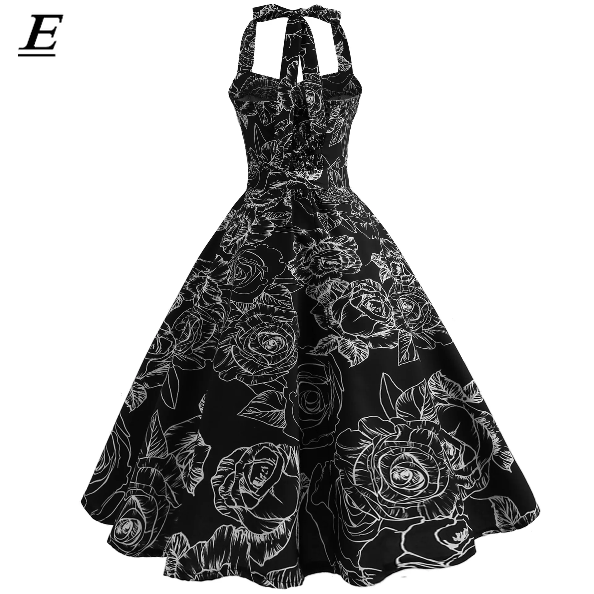 Женское платье в горошек большие качели Vestidos Ретро Халат повседневное вечернее