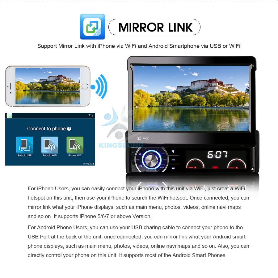 Sale 1 Din Car PC Android 6.0 Single Din Car Radio DVD GPS Support 4G WIFI OBD TPMS DVR DTV-IN DAB+ Mirror Link 2GB RAM Bluetooth 7