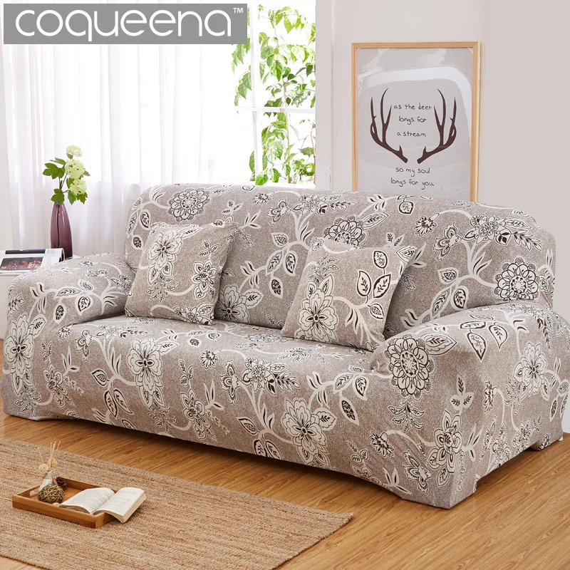 Coqueena™ Натяжной чехол на 1/2/3/4 хместный дивана и кресла，цветочный узор，8%